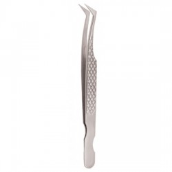 Diamond Print S-Type Eyelash Tweezer