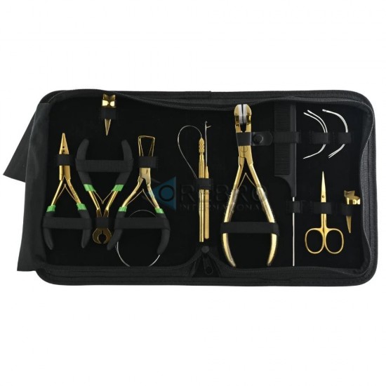 Hair Extension Tools Kit- Gold