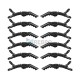 Black Alligator Hair Sectioning Clips