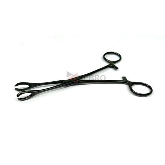 Forester(Sponge) Forceps, Slotted- Black Oxide Coated