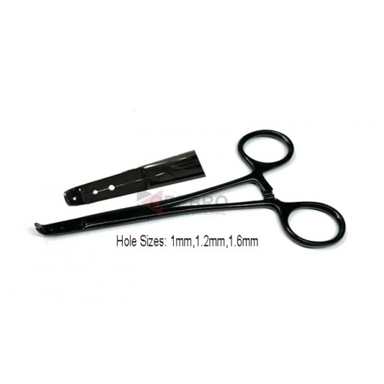 Dermal Anchor Forceps, 1mm, 1.2mm & 1.6mm Holes- Black Oxide Coated