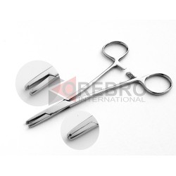 Dermal Anchor Forceps-Notched Tip