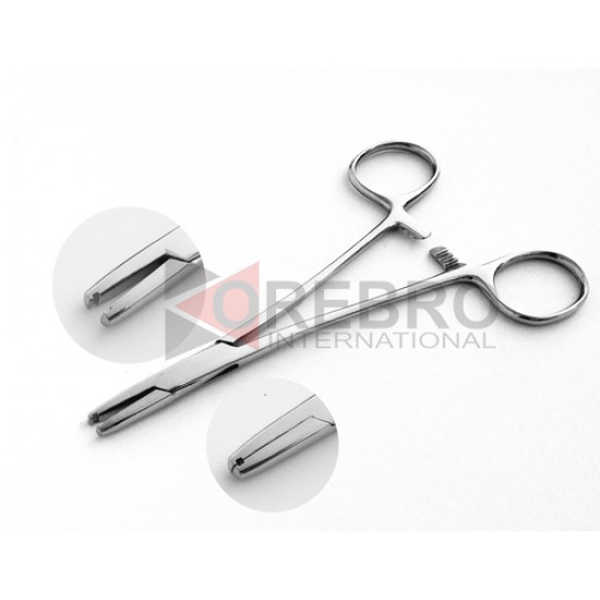 Dermal Anchor Forceps-Notched Tip