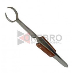Round Tips Crosslock Fiber Grip Tweezers