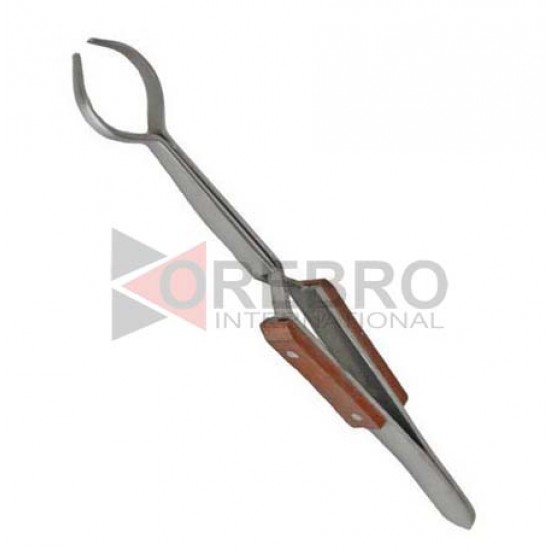 Oval Tips Crosslock Fiber Grip Tweezers