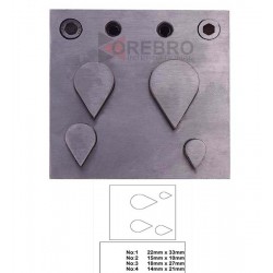 4 Tear Drop Shaped Steel Disc Cutter 10- 33 Mm Jewellery Making Designs Patterns