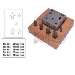 5 Star Shaped Steel Disc Cutter 8 Mm- 21 Mm Jewellery Making Designs Patterns